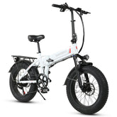 SAMEBIKE LOTDM200-II Electric Bike - 500W Motor 48V13AH Battery 40KM Range Mechanical Disc Brakes - White